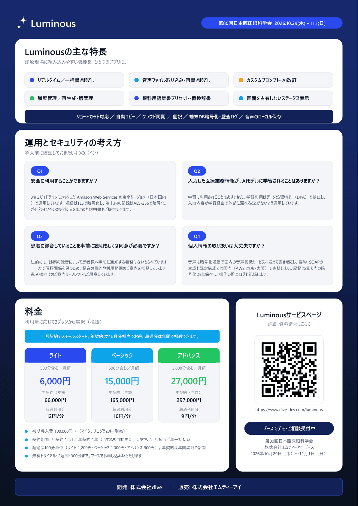 第80回日本臨床眼科学会にてLuminousを展示いたします ポスター 2